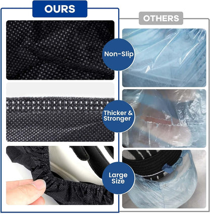 1000 Pack Disposable Shoe Covers, X-Large Non Slip Shoe Booties for Indoors, Non-Woven Boot Covers for Home Guests, Cleaning Crews, Contractors, Real Estate, Open House Floor Protection(500 Pairs)