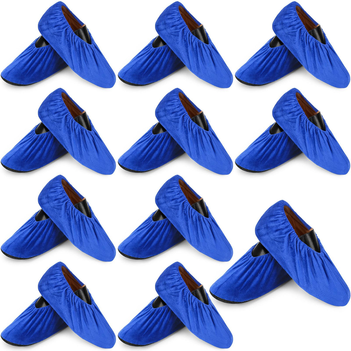 JaGely 11 Pair Reusable Cloth Shoe Covers for Indoors, Multicolor