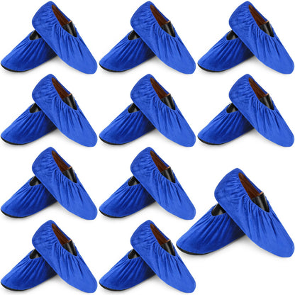 JaGely 11 Pair Reusable Cloth Shoe Covers for Indoors, Multicolor