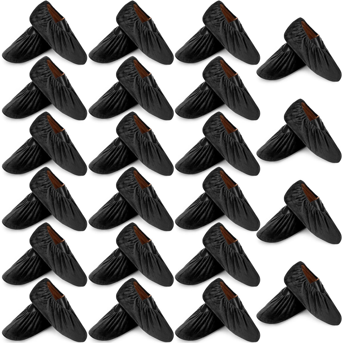 JaGely 11 Pair Reusable Cloth Shoe Covers for Indoors, Multicolor