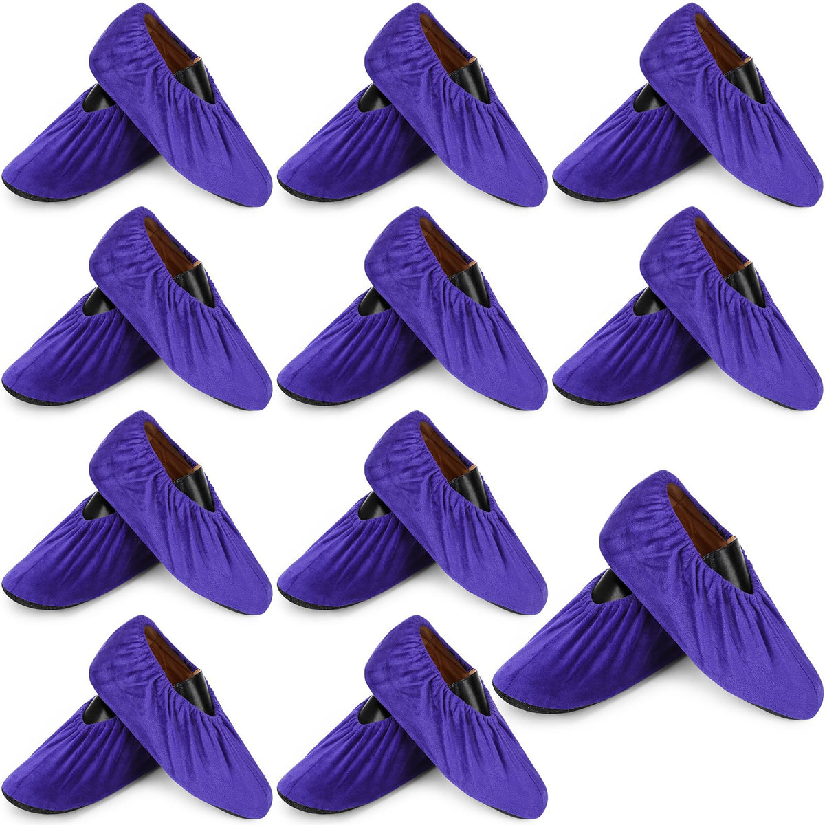 JaGely 11 Pair Reusable Cloth Shoe Covers for Indoors, Multicolor