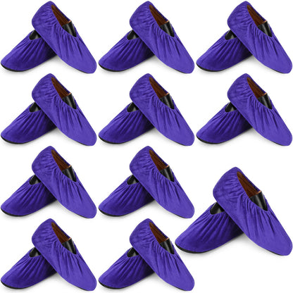 JaGely 11 Pair Reusable Cloth Shoe Covers for Indoors, Multicolor