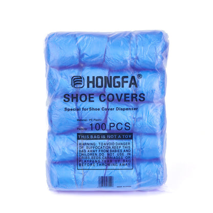 Disposable Shoe Cover Refills for Automatic Dispenser Machine - Waterproof, Non-Slip T-Buckle Plastic Booties for Indoors, Home, Construction and Carpet Protection 100 Pcs