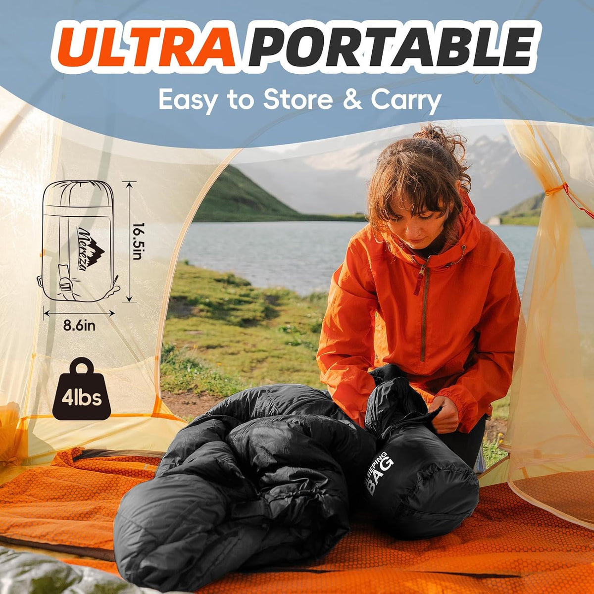 MEREZA Sleeping Bags XL for Adults Mens Large Wide Sleeping Bag for Camping