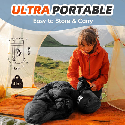 MEREZA Sleeping Bags XL for Adults Mens Large Wide Sleeping Bag for Camping