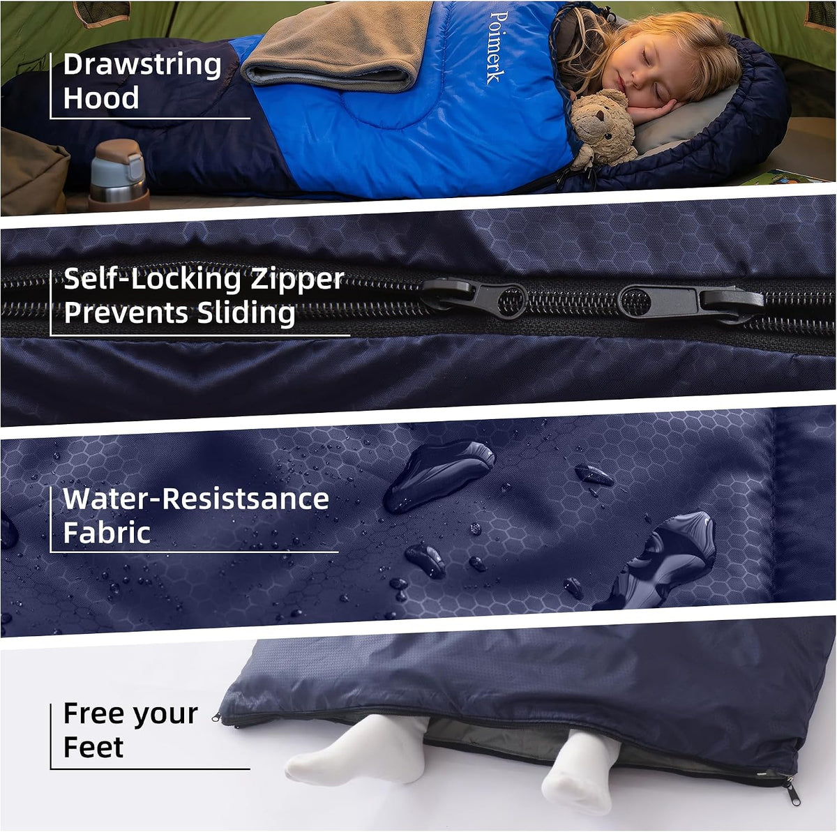 Camping Sleeping Bags for Adults Kids Teens,Backpacking Lightweight