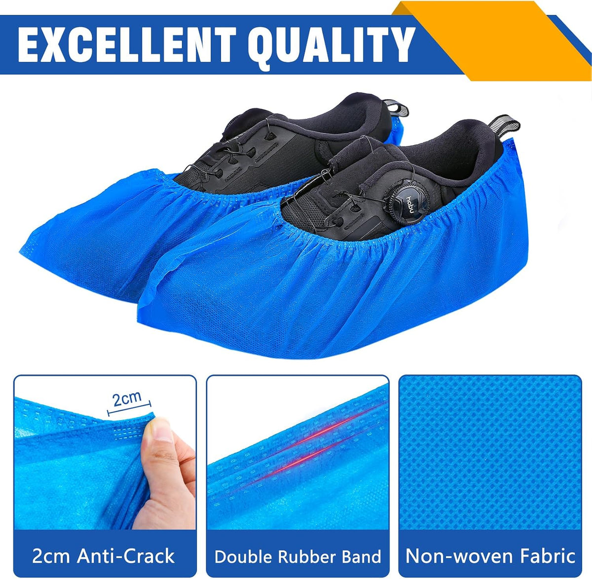 600 Pack(300 Pairs) Shoe Covers Disposable, Non-woven Fabric Shoes Covers