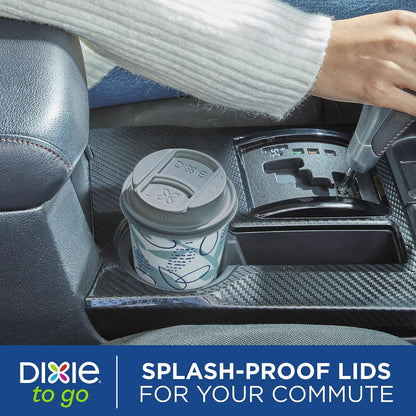 Dixie To Go Disposable Coffee Cups With Lids, 16 oz Paper Cups, 108 Count