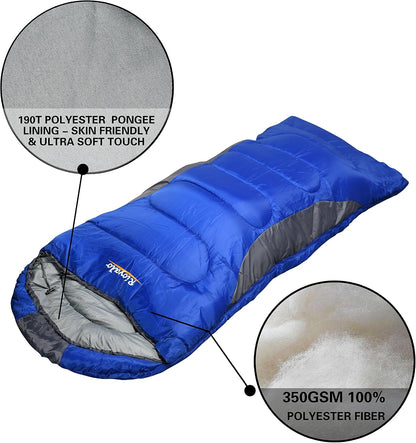 0 Degree Winter Sleeping Bags for Adults, Cold Weather Camping